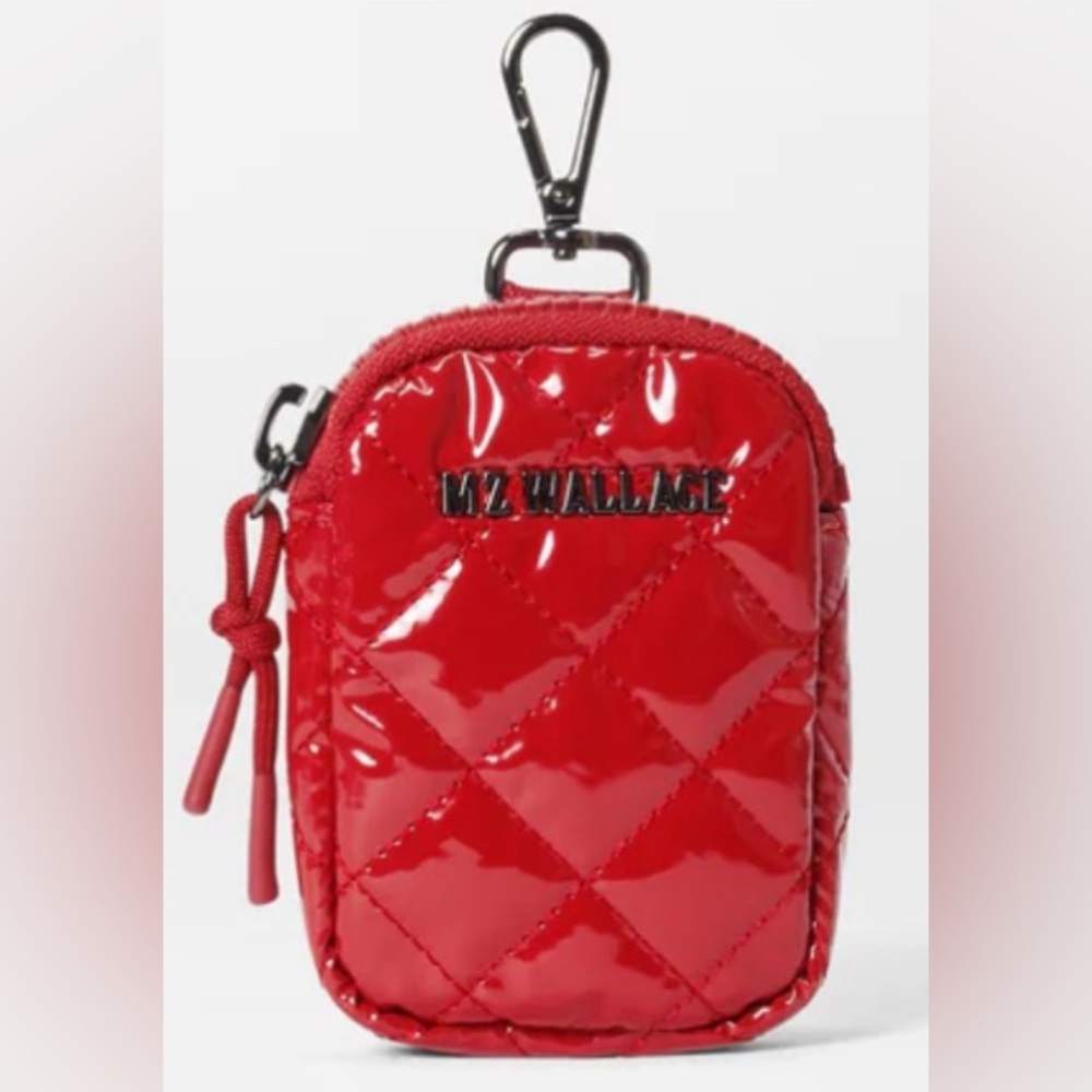 MZ Wallace accessories - Large Metro Link Pouch + Link Cuff - Rouge Lacquer